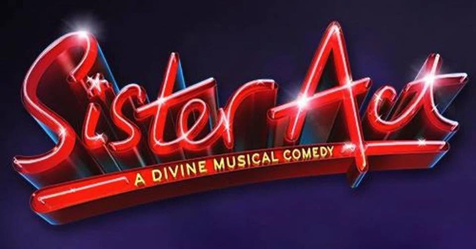 Logo for Sister Act, "a divine musical comedy."